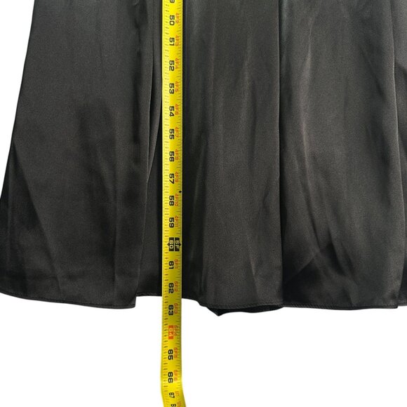 Galina Signature Charmeuse V-Neck Flutter Sleeve A Line Dress Black Size 6 - Picture 11 of 11